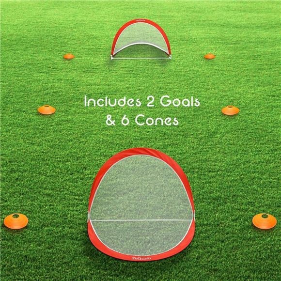 GoSports Portable Pop-Up Soccer Goals for Kids & Adults - Set of Two Nets - Picture 3 of 6